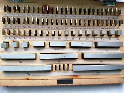 Precision Metric Gauge Block  1 2 3 5 10 20 50 70 80 90 100 Mm New Class 1 83pc • $200