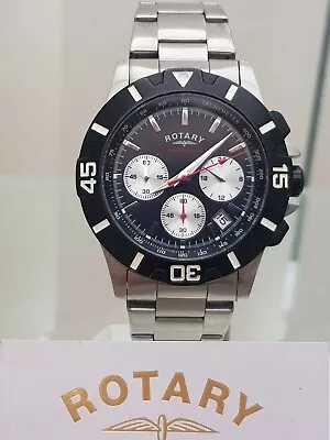 £79.99 • Buy ROTARY Mens Watch Chronospeed Chronograph Multi Dial S/Steel RRP£189 Boxed