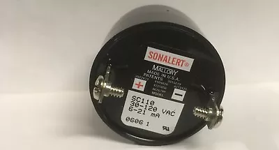 $21.95 • Buy Mallory Sonalert SC110 30-120ac/dc Non Polar 68-80dB 6-21mA Med. Continuous Tone