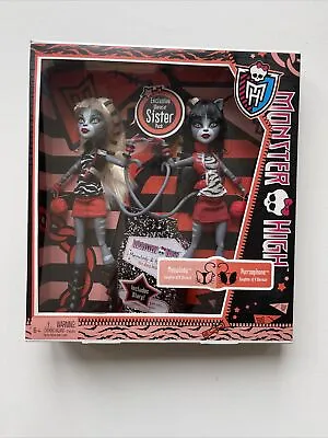 Monster High Meowlody & Purrsephone ~ Exclusiue Werecat Sister Pack ~ RETIRED ~  • $238
