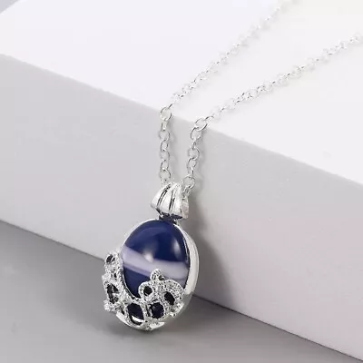 Blue Stone Elegant Opal Pendant Necklace The Vampire Diaries Inspired Gift UK • £3.99