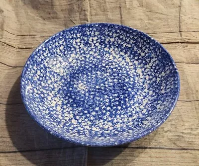 La Primula Blue Sponge Ware Pasta Bowl Made In Italy  • $66