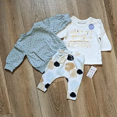 £2.95 • Buy Baby Girls Outfit Bundle Age 0-3 Months 