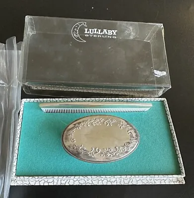 Vintage 1949 Lullaby Sterling Silver Baby Hair Brush & Comb Set New Unused • $87.99