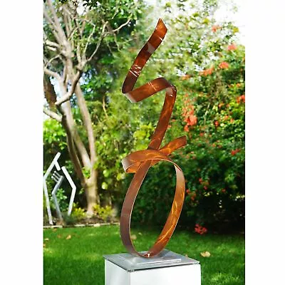 Modern Copper Metal Sculpture Centerpiece Yard Art Outdoor Decor By Jon Allen • $295