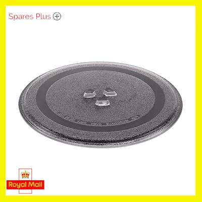 Universal 255mm Microwave Glass Turntable Plate 25.5cm 10  3 Lug / Pip Dish • £9.95