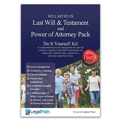 £19.99 • Buy Will Kit Plus Last Will & Testament DIY Will Kit - 2022/23 Version - LegalPath