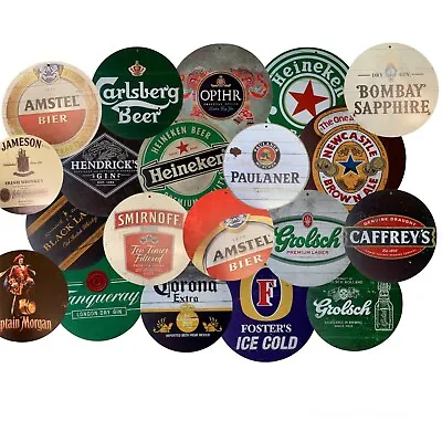 £5.95 • Buy Wooden Round Bar Signs - Bar Accessories For Home/garden Wall Plaque