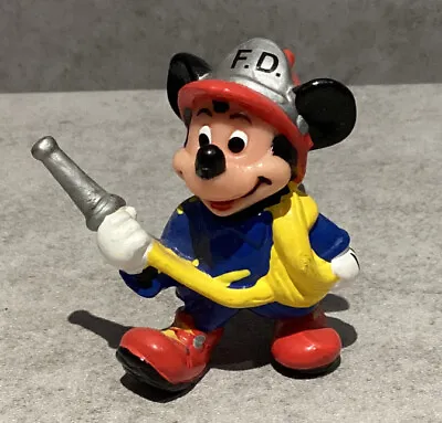 Vintage Disney Applause Mickey Mouse Fireman PVC Figure Firefighter • $6