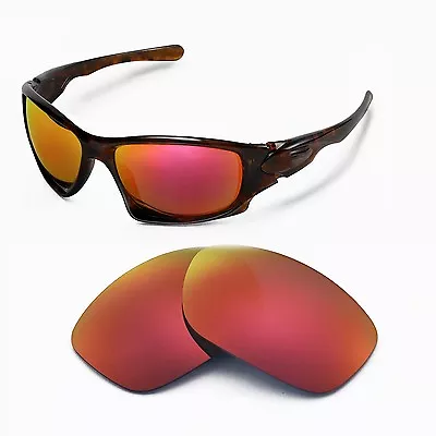 New Walleva Polarized Fire Red Replacement Lenses For Oakley Ten Sunglasses • £16.63