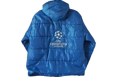 Vintage CHAMPIONS LEAGUE Jacket 90s Size M Football Puffer Ford Promo • $85