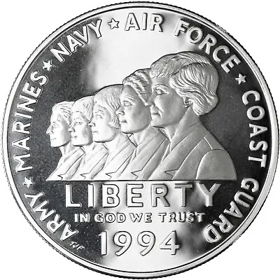 1994 P Women In Military Proof Commemorative 90% Silver Dollar US Coin • $47.68