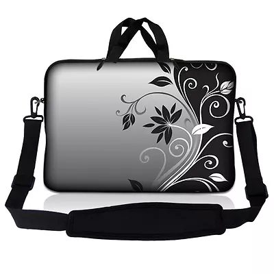 13.3  13  Laptop Mackbook Chromebook Sleeve Bag Case W Shoulder Strap Floral S35 • $19.95