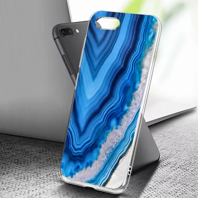 ( For IPhone 8 ) Art Clear Case Cover C0236 Blue Marble • $7.99