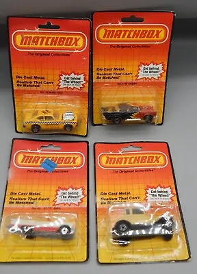 1980s Matchbox CAR LOT Diecast 57 CHEVY Maxi Taxi MODEL A FORD T Bird SEALED Moc • $24