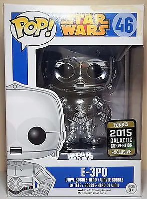 Funko Pop E-3PO # 46 Chrome Star Wars 2015 Galactic Con Excl Slightly Damaged • $24.65