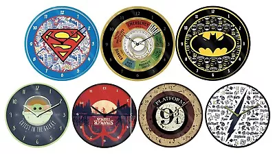 £13.99 • Buy Wall Clock Superman Harry Potter Stranger Things Mandalorian Batman Wizarding