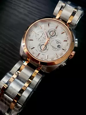 🔥NEW Tissot Couturier Tachymeter Chronograph Rose Gold Men's Watch • $246.62