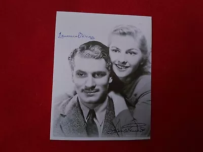 LAURENCE OLIVIER & JOAN FONTAINE PHOTO PRE-PRINT - 5'' X 4'' (not Hand Signed) • £2.35