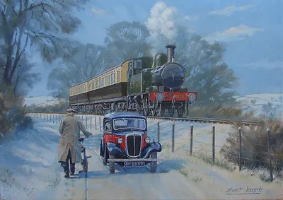 Great Western Railway BR 14xx Tank Engine Steam Train Christmas Xmas Card • £1.99