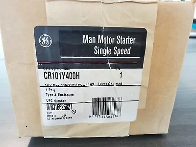 Ge Cr101y400h Single Phase Nema 4 Manual Motor Starter • $59.99