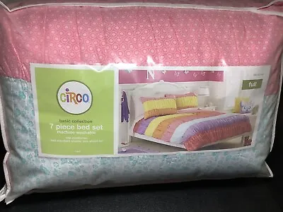 NEW Circo Girls Floral Comforter Sheets 7 Piece Full Bedding Set Pink Purple • $51.99