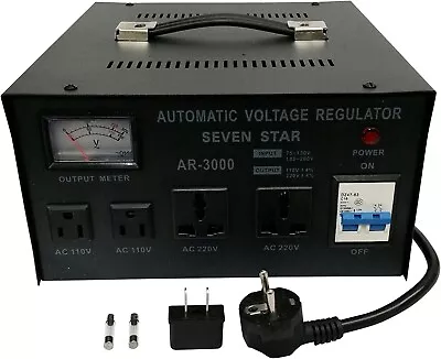 3000-Watt Heavy Duty Voltage Converter Regulator/Stabilizer - AR-3000 • $139