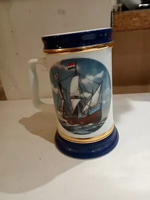 Danbury Mint MUG Half Moon 12 Sailing Ship Tankards By Robert Devereaux • £10