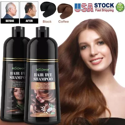 500ML Permanent Hair Dye Instant Fast Hair Beard Dye Color Shampoo Cocount Dye • $13.78