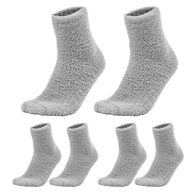 3 Pairs Men Fluffy Slipper Socks Fuzzy Warm Coral Fleece Home Sleeping Stocking  • $12.39