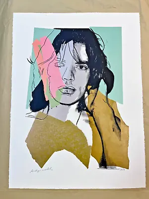 Andy Warhol Mick Jagger Blue/gold 1975 Pl. Signed Hand-Number Ltd Ed 22 X 30 In • $199