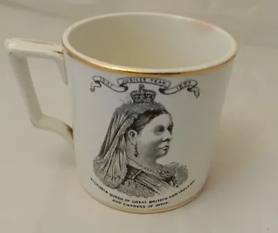 Queen Victoria 1887 Golden Jubilee Commemorative Mug  Good Condition • £22