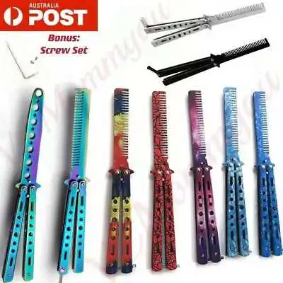 CSGO Rainbow Butterfly Comb Knife Metal Folding Practice Trainer Training Tool • $12.99