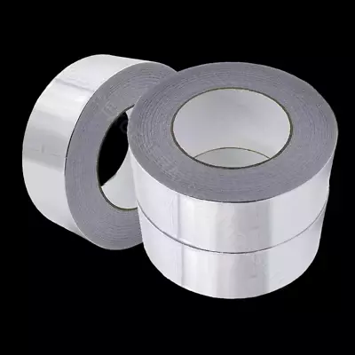 Aluminium Foil Tape 50m Reinforced Aluminium Silver Roll 48mm 72mm 96mm • £7.59