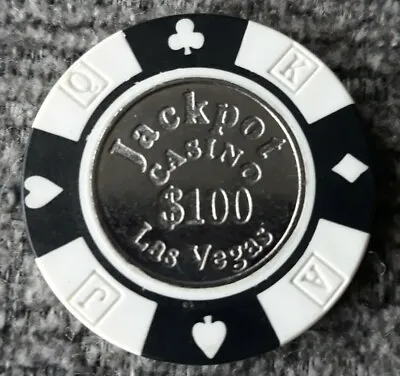 Jack Pot Casino Las Vegas $100 Poker Chip 1977 Rare Collectible Advertising VTG • $7.49