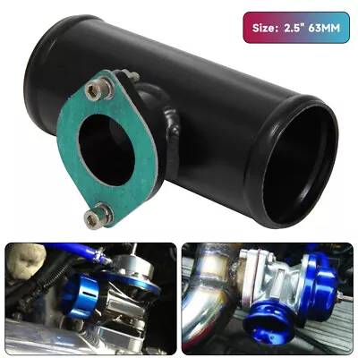 2.5  63mm Turbo Flange Pipe For GD-RS FV RZ BOV Blow Off Valve Adapter Black • $16.06