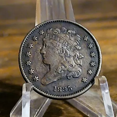 1835 1/2c Classic Head Half Cent(Fine-Xtra Fine Grade?) Early US Copper. RARE! • $120