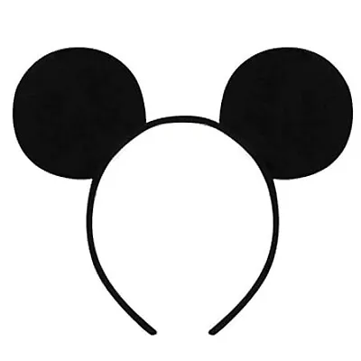 Black Mouse Ears Headband Halloween Fancy Dress Spotted Ladies Kids Boys Girls • £2.49