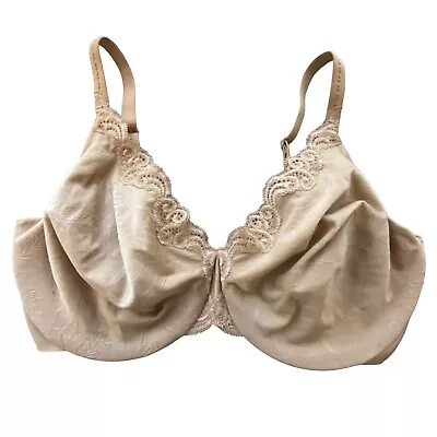 Lilyette Bali Bra 36DD Enchantment Minimizer Unlined Underwire Lace Bra 978 • £12.43