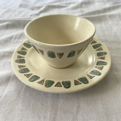 Metlox California Poppytrail-NAVAJO COFFEE/TEA CUP & SAUCER-Mid Century-Nr Mint • $6