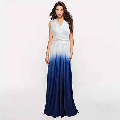 Women Sexy Dress Multi Way Wrap Convertible Cross Bandage Infinity Maxi Dress • $33.14