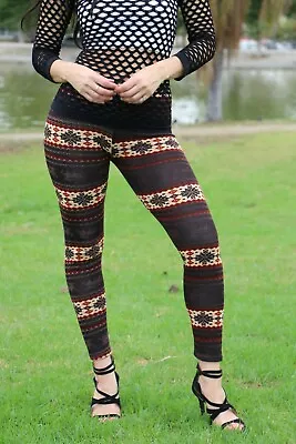 New Womens Stretch Thick Warm Winter Leggings Footless SnowFlakes  Print • $14.06