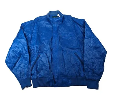 Men's Vintage Bass Pro Shops Blue Windbreaker Jacket Rain Slicker Sz M Korea  • $27.99