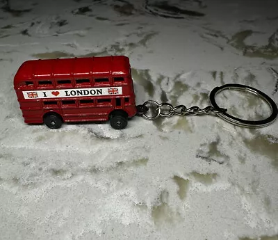 Red I Love London Double Decker Bus Key Chain With Wheels That Turn • $6.99