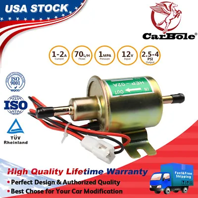 2.5-4psi Universal 12V Electric Inline Fuel Pump For Cars Trucks Boats Generator • $15.59
