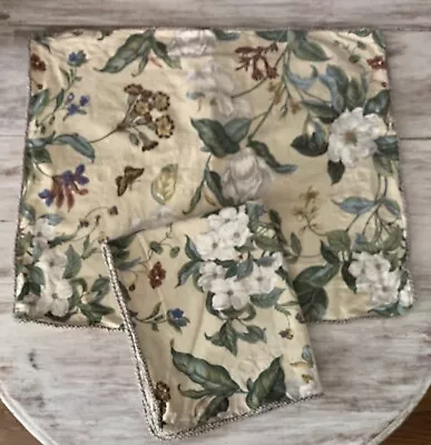 2 WILLIAMSBURG Garden Images Standard Pillow Shams Magnolia Butterflies Dogwoods • $21