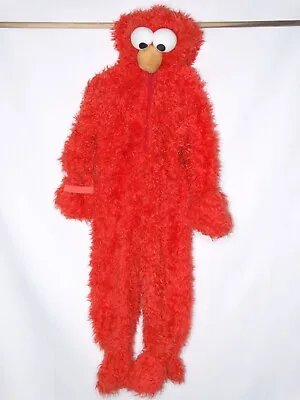 Elmo Halloween Costume Kids 3-4T Red Fuzzy Body Suit Children’s Sesame Street • $24.95