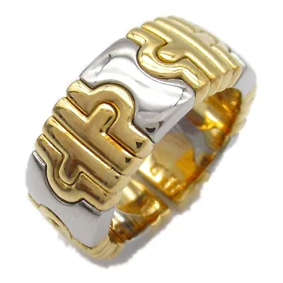 $1187.20 • Buy BVLGARI Parentesi Ring 18KYG Yellow Gold Stainless Steel  Used Unisex US Size 6