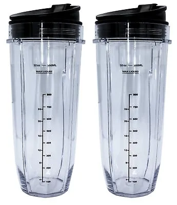 Blendin 32 Ounce Cup With Sip N Seal Lids - Replacement Jar Compaible With Nu... • $36.46