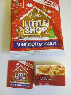 Coles Little Shop Mini Christmas Collectables Deep Filled Mince Pies • $2